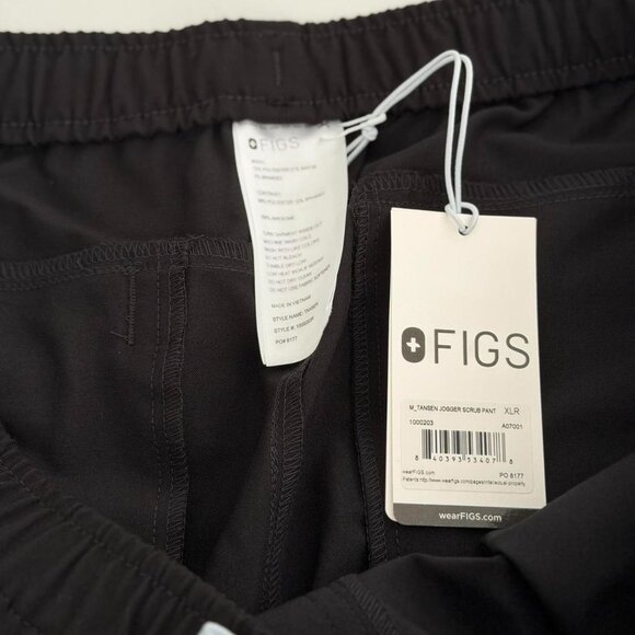 Figs Tansen Jogger Scrub Pants in Black, Size X-Large - Picture 7 of 7